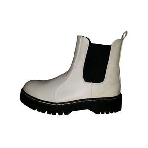 Sincerely Jules Chelsea Boots Women Sz 9.5‎ M White Hippie Casual Boho Workwear